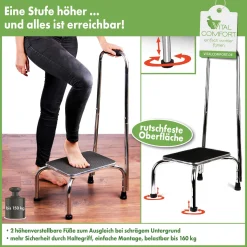 Vital Comfort Tritthocker Mit Haltegriff, Chrom -Garten- & Gewächshäuser Geschäft 4ff23d0906e89c352c10078b6226f018