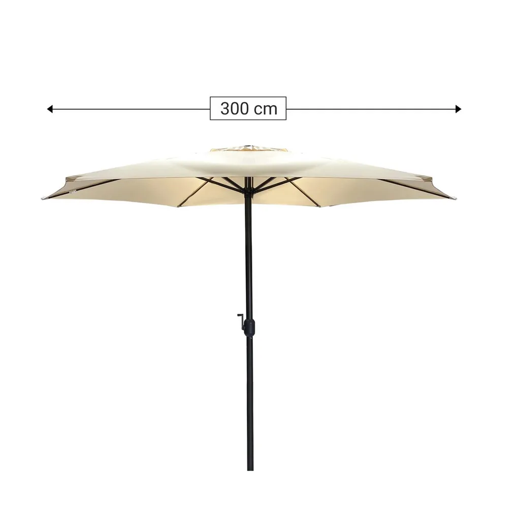 MIADOMODO® Sonnenschirm - 300 Cm, Mit Kurbel, Höhenverstellbar, UV-Schutz, Farbwahl - Gartenschirm, Terrassenschirm, Balkonschirm 6 MIADOMODO® Sonnenschirm - 300 Cm, Mit Kurbel, Höhenverstellbar, UV-Schutz, Farbwahl - Gartenschirm, Terrassenschirm, Balkonschirm – Bild 6