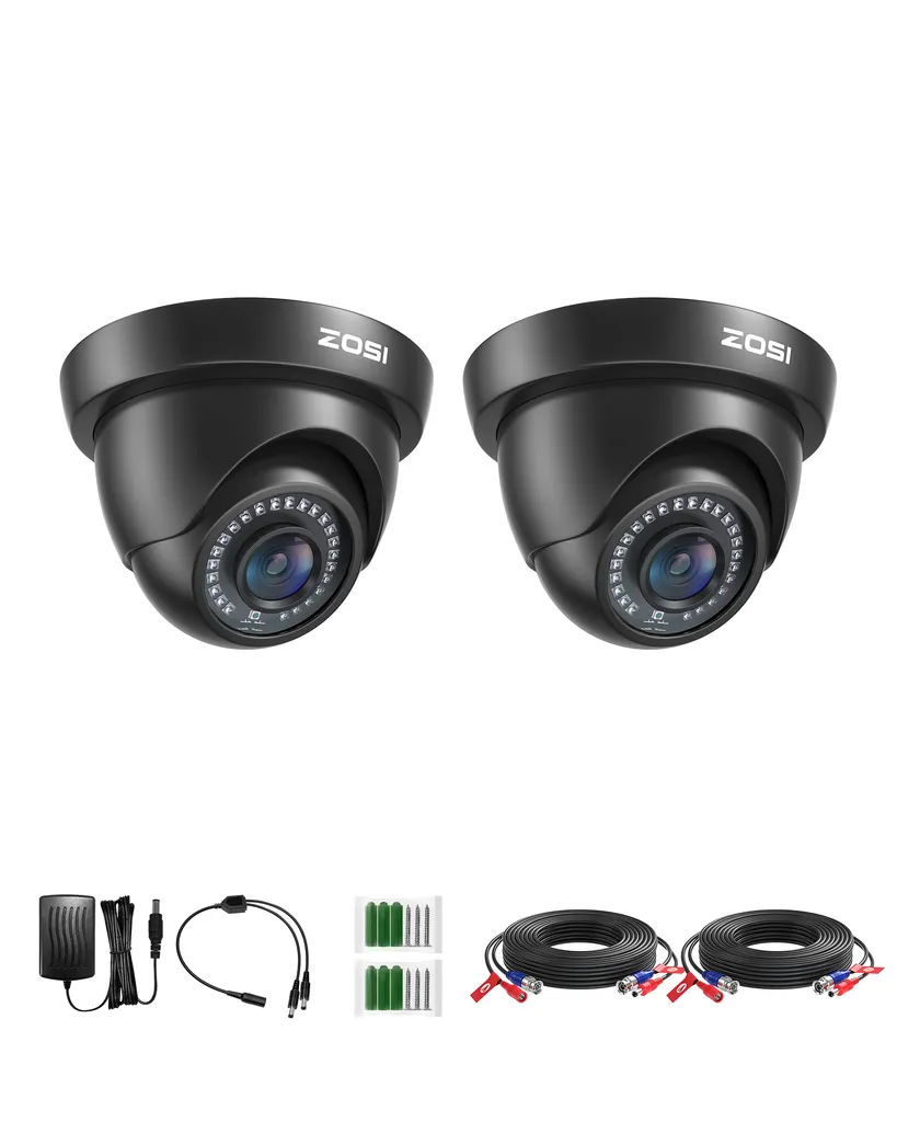 ZOSI 2X Full HD 1080P Außen Dome Video Überwachungskamera Set Mit Kabel Und Netzteil Für 2MP TVI DVR System 1 ZOSI 2X Full HD 1080P Außen Dome Video Überwachungskamera Set Mit Kabel Und Netzteil Für 2MP TVI DVR System