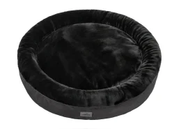 Hundebett Hobbydog RABBIT Tierbett Hundesofa Schlafplatz Couch Rund Plüsch XXL Schwarz