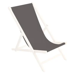 Ferocity Ersatz-Stoffbezug Wechselbarer Liegestuhl Stoffbezug 100% Polyester Für Holz-Liegestuhl Klappliegestuhl, Farbe Grau [119]