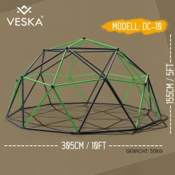 Veska Klettergerüst 305x305x155cm DomeClimber Kinder Kletterkuppel Geodome 10FT - Blau/grün -Garten- & Gewächshäuser Geschäft 50da98abbef8b69970473c665ff6738a