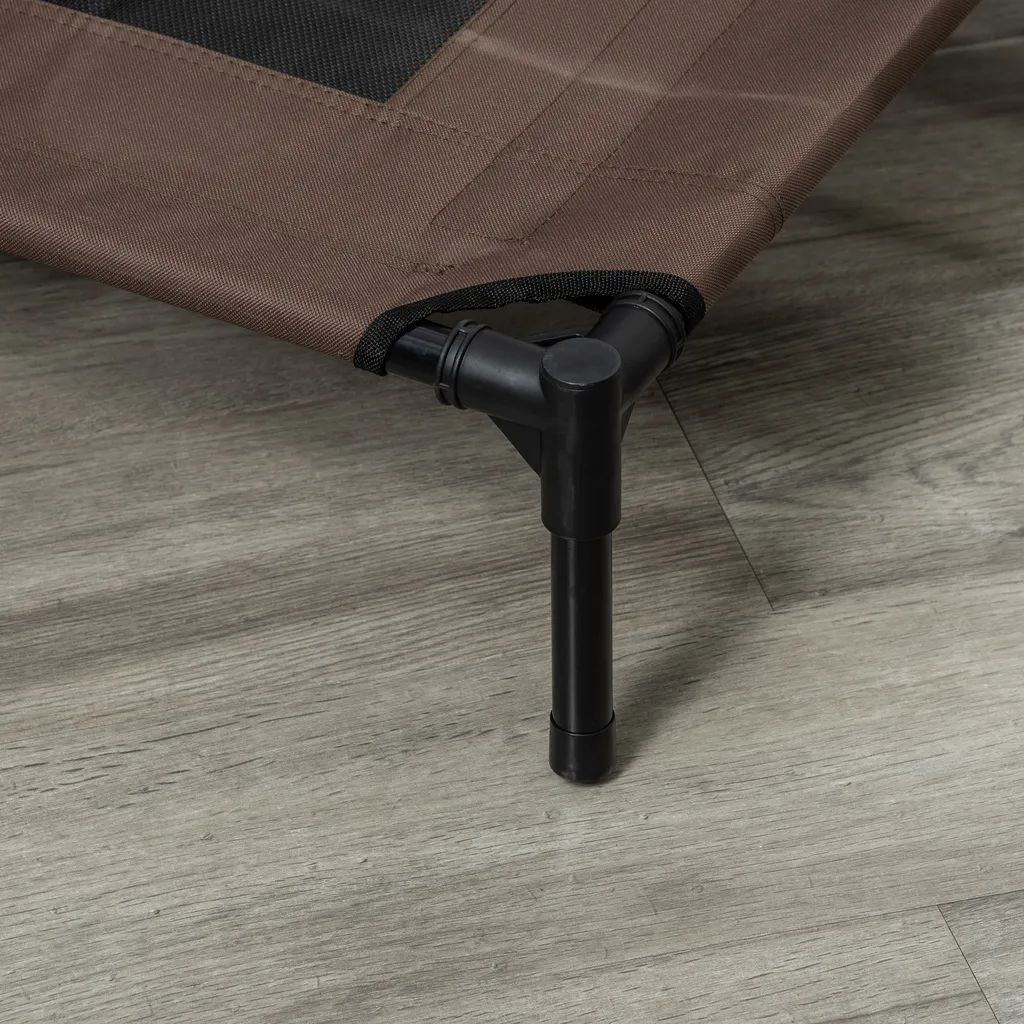 PawHut Hundebett Hundeliege Outdoor Katzenbett Haustierbett Schlafplatz Stahl 600D Oxford-Gewebe Braun 92 X 76 X 18 Cm 9 PawHut Hundebett Hundeliege Outdoor Katzenbett Haustierbett Schlafplatz Stahl 600D Oxford-Gewebe Braun 92 X 76 X 18 Cm – Bild 9