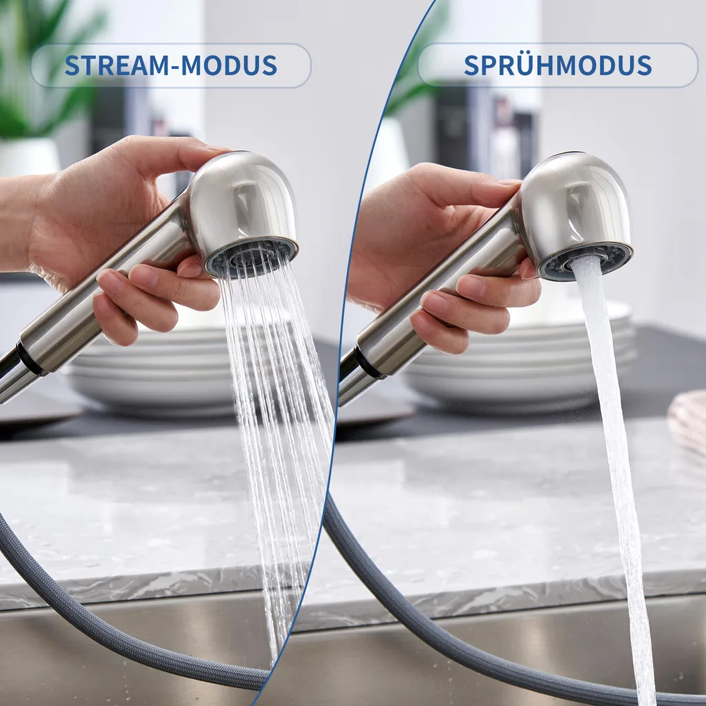 Homelody Geschirrbrause Ersatzkopf 2 Strahlarten Brausekopf Küchenarmatur Wasser Sparen, Handbrause Küche, Spülbrause Für Küchenarmatur Spültischarmatur 4 Homelody Geschirrbrause Ersatzkopf 2 Strahlarten Brausekopf Küchenarmatur Wasser Sparen, Handbrause Küche, Spülbrause Für Küchenarmatur Spültischarmatur – Bild 4