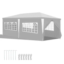 Yakimz Pavillon Verbolzung Festzelt Partyzelt Außenveranstaltungen Stahlrohre 3x6m Weiß