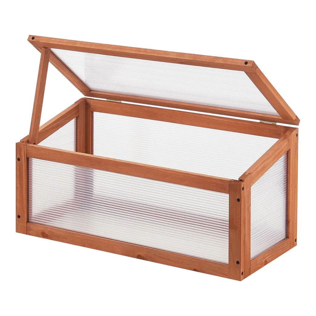 Casa.pro Frühbeet Laarbeek Mini Gewächshaus Aus Holz 60 X 30 Cm Frühbeetkasten Pflanzenbeet Kiefernholz Polycarbonat 4 Casa.pro Frühbeet Laarbeek Mini Gewächshaus Aus Holz 60 X 30 Cm Frühbeetkasten Pflanzenbeet Kiefernholz Polycarbonat – Bild 4