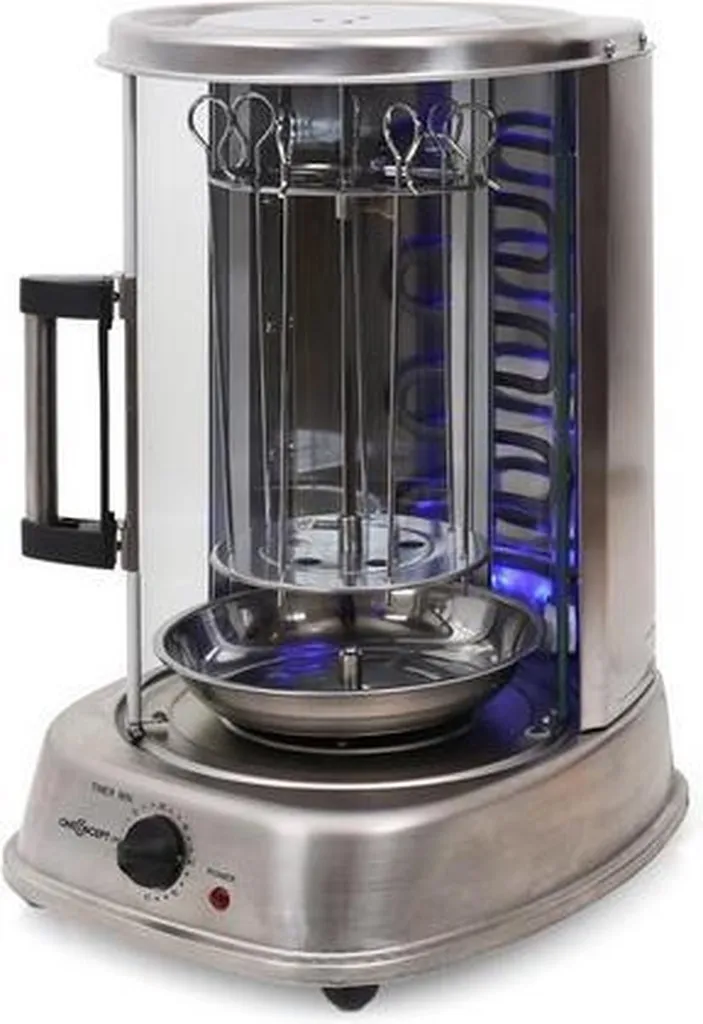OneConcept Kebap Master Pro - Dönergrill, Hähnchengrill, Gyrosgrill, Vertikalgrill, Drehgrill Mit Drehspieß, Elektro-/ Tischgrill Für Zu Hause, Max. 1500 Watt, 360° Hitzeverteilung, Silber 2 OneConcept Kebap Master Pro - Dönergrill, Hähnchengrill, Gyrosgrill, Vertikalgrill, Drehgrill Mit Drehspieß, Elektro-/ Tischgrill Für Zu Hause, Max. 1500 Watt, 360° Hitzeverteilung, Silber – Bild 2