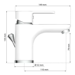 Eisl DIZIANI Waschtischarmatur Mit Zugstange, Wasserhahn Bad Mit Ablaufgarnitur Waschbecken, Weiß/Chrom 14 Eisl DIZIANI Waschtischarmatur Mit Zugstange, Wasserhahn Bad Mit Ablaufgarnitur Waschbecken, Weiß/Chrom -Garten- & Gewächshäuser Geschäft 51bfd0552a697bbb56a8071d2517db62