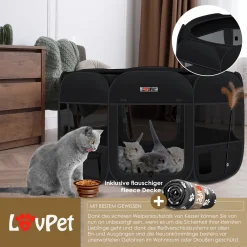 LOVPET® Welpenlaufstall Tierlaufstall Faltbar Für Kleintiere Hunde, Katzen Inkl. Hundenapf Hundelaufstall Freigehege Oxfordgewebe Pop-up System Indoor & Outdoor, Farbe:Schwarz 14 LOVPET® Welpenlaufstall Tierlaufstall Faltbar Für Kleintiere Hunde, Katzen Inkl. Hundenapf Hundelaufstall Freigehege Oxfordgewebe Pop-up System Indoor & Outdoor, Farbe:Schwarz -Garten- & Gewächshäuser Geschäft 51d386b821c9e8c47e222f1fe75b6f7c