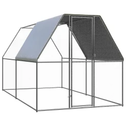VIDAXL Möbel Outdoor-Hühnerkäfig 2x4x2 M Verzinkter Stahl 2023