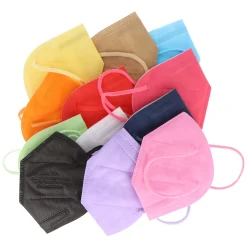 Accucell 12er Pack FFP2 Masken In Bunten Farben 5-Lagig, Nach DIN EN149:2001+A1:2009, Partikelfiltrierende Halbmaske, FFP2 Schutzmaske