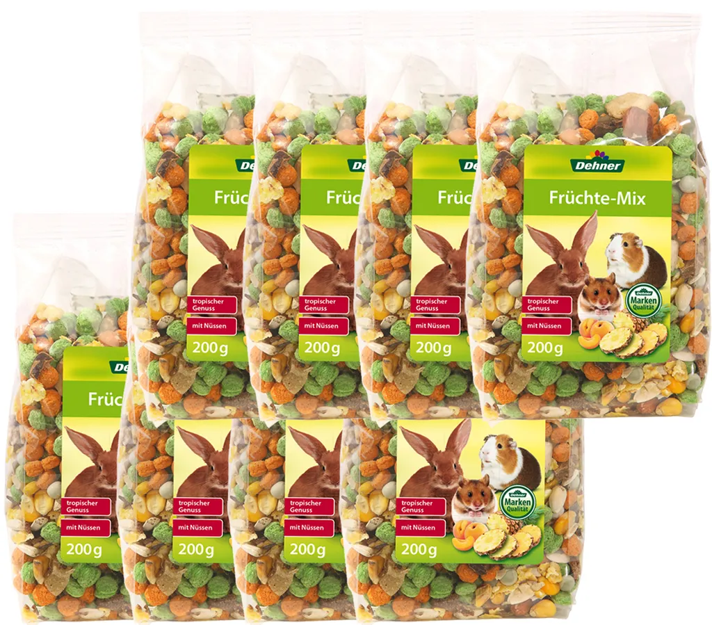 Dehner Nagersnack, Früchte-Mix, 8 X 200 G (1.6 Kg) 1 Dehner Nagersnack, Früchte-Mix, 8 X 200 G (1.6 Kg)