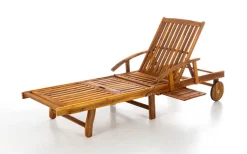 CHILLROI Verstellbare Sonnenliege Mit Beistelltisch - Akazienholz Gartenliege -Garten- & Gewächshäuser Geschäft 5317b6b9977583a3cf3fc7b7d72bb4cb
