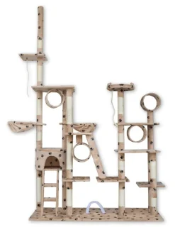 Tumama Kratzbaum 255 Cm XXL - Beige Farbe, Pfotenmuster 9 Ebenen 8 Tumama Kratzbaum 255 Cm XXL - Beige Farbe, Pfotenmuster 9 Ebenen -Garten- & Gewächshäuser Geschäft 53232a7ab87d5218172120804a36a445