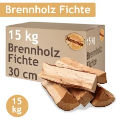 Brennholz Fichte Kaminholz 15 Kg Holz 30 Cm Für Ofen Und Kamin Kaminofen Feuerschale Grill Feuerholz Holzscheite Wood Kammergetrocknet Flameup