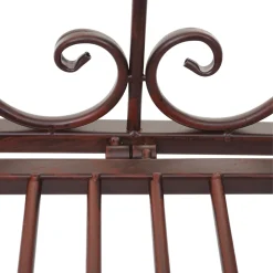 Mendler Gartenbank HWC-H78, Parkbank Sitzbank, 2-Sitzer Metall Mit Verzierungen Rost-Optik Braun 150cm Ohne Sitzkissen -Garten- & Gewächshäuser Geschäft 53532c82f8bfa5cfbad6e0f703be69b7