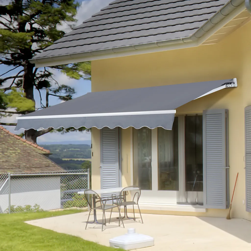 Outsunny Markise Alu-Markise Aluminium-Gelenkarm-Markise Sonnenschutz Balkon 2 Outsunny Markise Alu-Markise Aluminium-Gelenkarm-Markise Sonnenschutz Balkon – Bild 2