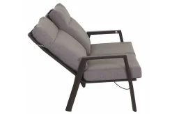 SIENA GARDEN Valencia Loungebank, Dunkelgrau, Pulverbesch. Aluminum/Textil 2x1, Ca.82x152x99cm, Inkl. Kissen -Garten- & Gewächshäuser Geschäft 537f4128b398e73520fb709a897f2e24
