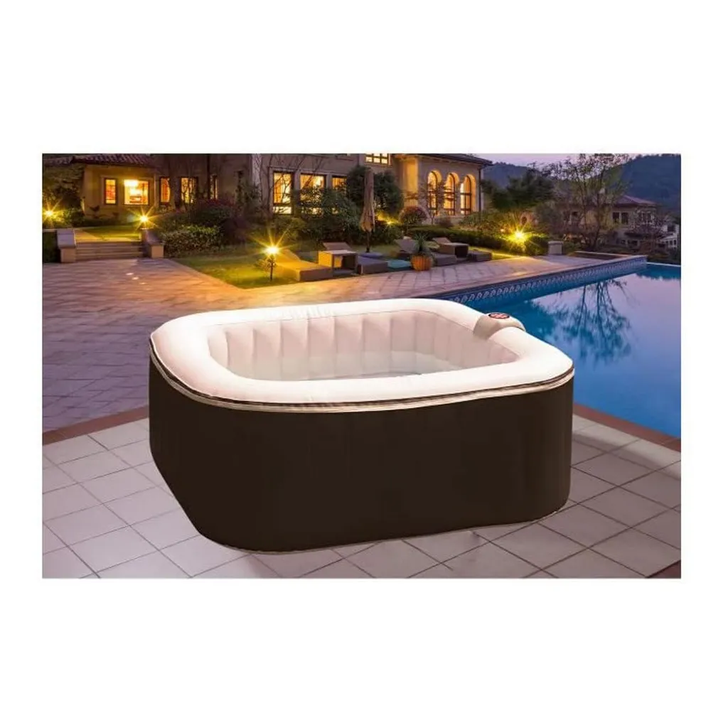 SunSpa SUN SPA Laminierter Quadratischer Aufblasbarer Whirlpool - 4 Personen - 1, 55 X H 0, 65 M 1 SunSpa SUN SPA Laminierter Quadratischer Aufblasbarer Whirlpool - 4 Personen - 1, 55 X H 0, 65 M