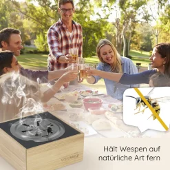 Maxxworld VapoWesp Räucherbox Inkl. Pulver Orange & Rosemary (50 G) Wespen Schutz Vertreiben DHDL Höhle Der Löwen Vapu Wasp Näturlich Bienenfreundlich