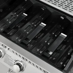 Juskys Gasgrill Kansas Mit 4 Brenner 12 KW, BBQ Grill Mit Gusseisen-Grillrost, Warmhalterost & Thermometer, XL Grillwagen 2 Seitenablagen & 4 Räder -Garten- & Gewächshäuser Geschäft 539a390499a7af1b3098c392ba0cffc2