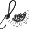 PRETEX Spanngummi Mit Haken - Set Mit 25 Stück X 13cm Expander Mit Öse - Hochbelastbare Gummispanner Perfekt Als Planenspanner Für Camping Oder Zur Transportsicherung Für Anhänger, Schwarz