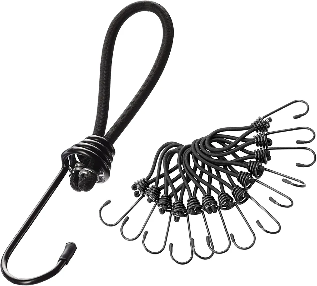 PRETEX Spanngummi Mit Haken - Set Mit 25 Stück X 13cm Expander Mit Öse - Hochbelastbare Gummispanner Perfekt Als Planenspanner Für Camping Oder Zur Transportsicherung Für Anhänger, Schwarz 1 PRETEX Spanngummi Mit Haken - Set Mit 25 Stück X 13cm Expander Mit Öse - Hochbelastbare Gummispanner Perfekt Als Planenspanner Für Camping Oder Zur Transportsicherung Für Anhänger, Schwarz