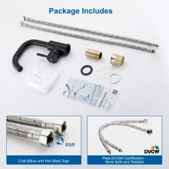 Auralum Badarmatur 360° Drehbar Waschtischarmatur Mit Ablaufgarnitur, Wasserhahn Bad Mit Pop Up, Schwarz -Garten- & Gewächshäuser Geschäft 53dc9e7f75ade0c3cad96bb469c3a371