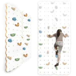 MAMOI® Kletterwand Für Kinderzimmer, Klettergerüst Und Spielgeräte Indoor, Klettern Mit Klettergriffe Für Kinder, Klettersteine, Kletterturm Mit Griffe, Turngeräte 100% ECO