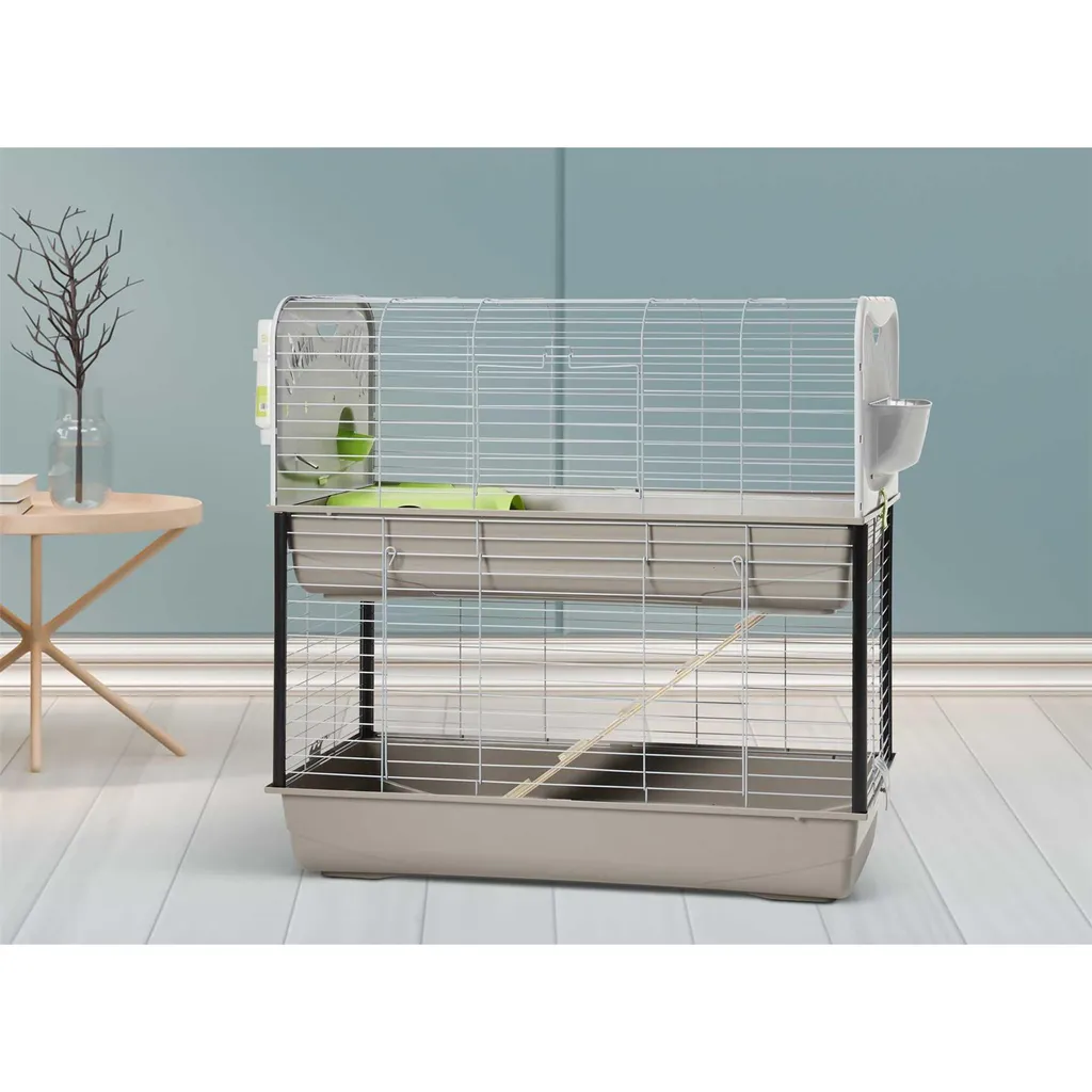 Petgard 2-stöckiger Hasenkäfig Nagerkäfig Kaninchenstall Meerschweinchenkäfig 100 X 50 X 96 Cm 3 Petgard 2-stöckiger Hasenkäfig Nagerkäfig Kaninchenstall Meerschweinchenkäfig 100 X 50 X 96 Cm – Bild 3