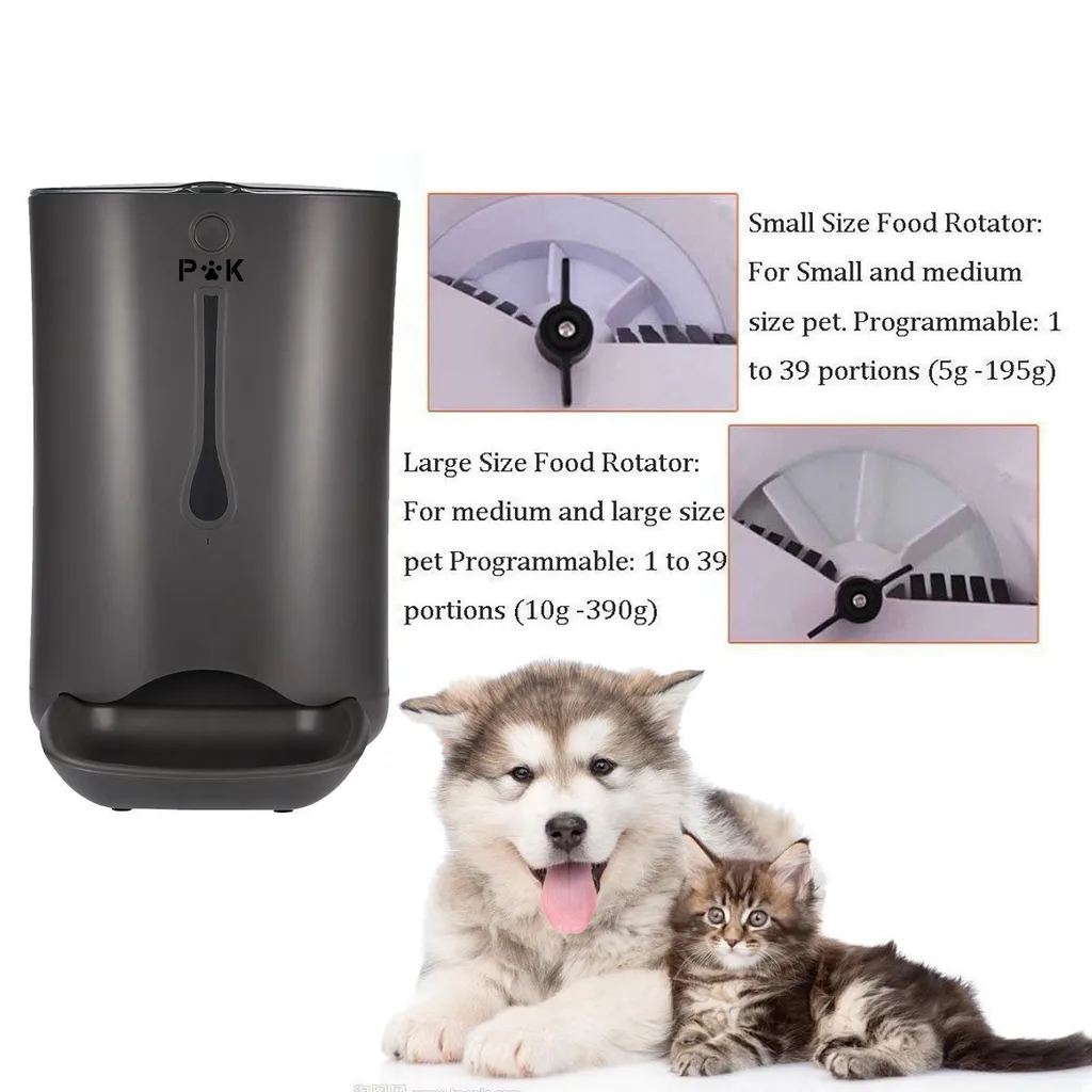 PUPPY KITTY P&K 6,5L Automatischer Futterautomat Für Katzen Und Hunde Mit LCD, 8s Soundaufnahmefunktion, 1-4 Mahlzeiten Pro Tag, Schwarz 5 PUPPY KITTY P&K 6,5L Automatischer Futterautomat Für Katzen Und Hunde Mit LCD, 8s Soundaufnahmefunktion, 1-4 Mahlzeiten Pro Tag, Schwarz – Bild 5