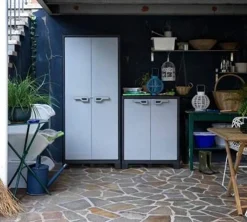 KIS-KETER Keter Low Storage Schrank, Titan, Kunststoff, 2 Regale -Garten- & Gewächshäuser Geschäft 54808b5cc2fe465b2b94dcf10f452018