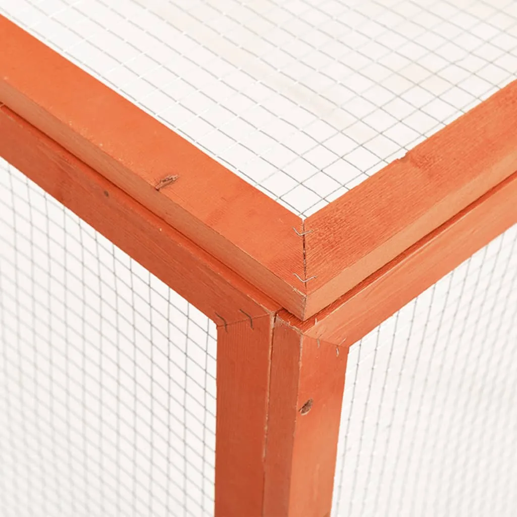 VidaXL Kaninchenstall 124x120x60 Cm Massivholz Tanne 5 VidaXL Kaninchenstall 124x120x60 Cm Massivholz Tanne – Bild 5