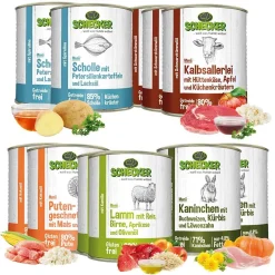 Schecker Hundemenü Nassfutter Dosen 820g (11-er 820g) Hundefutter Mehrpack