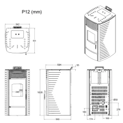 Nemaxx P12 Pelletofen Pelletkamin Pelletkaminofen 12 KW Kaminofen Heizofen Pellet Ofen Kamin Pelletheizung Heizung - Rot - WiFi-Ready -Garten- & Gewächshäuser Geschäft 548cc2c742651f631d7ffe082eb4a62e 1