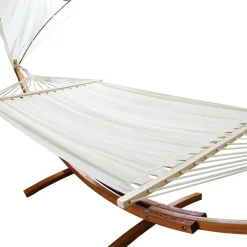 EINFEBEN Haengematte Mit Gestell Und Sonnendach, Hammock Aus Wetterfestem Laerchenholz, Bis 200kg, Stabhaengematte Fuer 2 Personen Outdoor Und Indoor -Garten- & Gewächshäuser Geschäft 548dcbc79450b13ac4f77a55b94c188f
