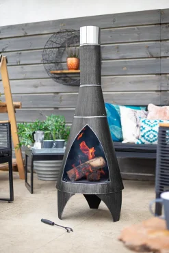 Buschbeck Gartenkamin Colorado 125 Silber-schwarz 90050.000 -Garten- & Gewächshäuser Geschäft 54ba8a126d72808c4fa42d1ddd8a78fb