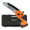 Grenintol Mini Akku-Kettensäge,8&6 Zoll Mini Elektro-Kettensäge,1000W Kettensäge Mit Der Scharfen Kette,Einhand Kettensäge Mit 24V Akku,mit Schnellladegerät,für Garten,Holz Und Astscheren[Energieklasse A+++]