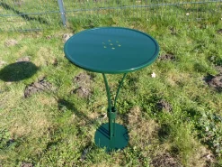 RV-Parts Stehtisch Bistrotisch Stecktisch Gartenstecktisch Metall Grün Lackiert