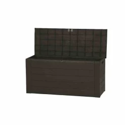 GARDENBOX Auflagenbox/Gartenbox "Woody" H 58 X B 120 X T 46 Cm, Holz Optik, Farbe Dunkelbraun; GTS178509 -Garten- & Gewächshäuser Geschäft 552149792fb20a4fdf8b2560b54b9644