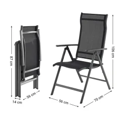 SONGMICS 4er-Set Klappbare Campingstühle, Gartenstühle, Klappstühle Mit Aluminiumgestell, 8-fach Verstellbare Rückenlehne, Max. 150 Kg Belastbar, Schwarz GCB30BK 15 SONGMICS 4er-Set Klappbare Campingstühle, Gartenstühle, Klappstühle Mit Aluminiumgestell, 8-fach Verstellbare Rückenlehne, Max. 150 Kg Belastbar, Schwarz GCB30BK -Garten- & Gewächshäuser Geschäft 556ccc5a4cfbcc7a6c4d1a720828ef17
