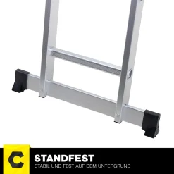 Craftfull Mehrzweckleiter CF-104A - 6in1 Leiter - Gelenkleiter Aus Aluminium - Klappleiter - Stehleiter - Anlegeleiter - Anti-Rutsch-Profil - 3,5 Meter (4x3 Sprossen) -Garten- & Gewächshäuser Geschäft 557e0a1a199a2380f8e6423414e35485