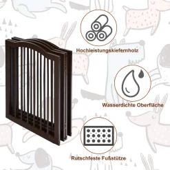 COSTWAY Absperrgitter Schutzgitter Kieferholz Flexible Hundeabsperrgitter, Hunde Treppengitter Türschutzgitter -Garten- & Gewächshäuser Geschäft 55a1774e7a78d0fe100d384bfdd11d2c
