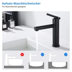 Aihom Wasserhahn Bad Schwarz, 360° Drehbar Waschtischarmatur, Einhebel Wasserhahn Bad Mit 2 Schläuche Einhebelmischer Waschbecken Armaturen Für Bad 18 Aihom Wasserhahn Bad Schwarz, 360° Drehbar Waschtischarmatur, Einhebel Wasserhahn Bad Mit 2 Schläuche Einhebelmischer Waschbecken Armaturen Für Bad -Garten- & Gewächshäuser Geschäft 55c6f34b7479e0deb8f7c87bd24ebc25