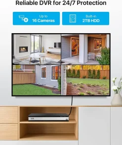 ZOSI 1080P HD Aussen Überwachungssystem, 16CH 2TB DVR Mit 12x 2MP Bullet Kamera, Bewegungserkennung, Intelligente Alarme, IP66 Wasserdicht 14 ZOSI 1080P HD Aussen Überwachungssystem, 16CH 2TB DVR Mit 12x 2MP Bullet Kamera, Bewegungserkennung, Intelligente Alarme, IP66 Wasserdicht -Garten- & Gewächshäuser Geschäft 55ff5def610531202b829b81aea7f8a2