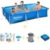 Bestway Pool - Steel Pro - 300 X 201 X 66 Cm - Inklusive WAYS Wartungspaket, Filterpumpe & Bodenplane
