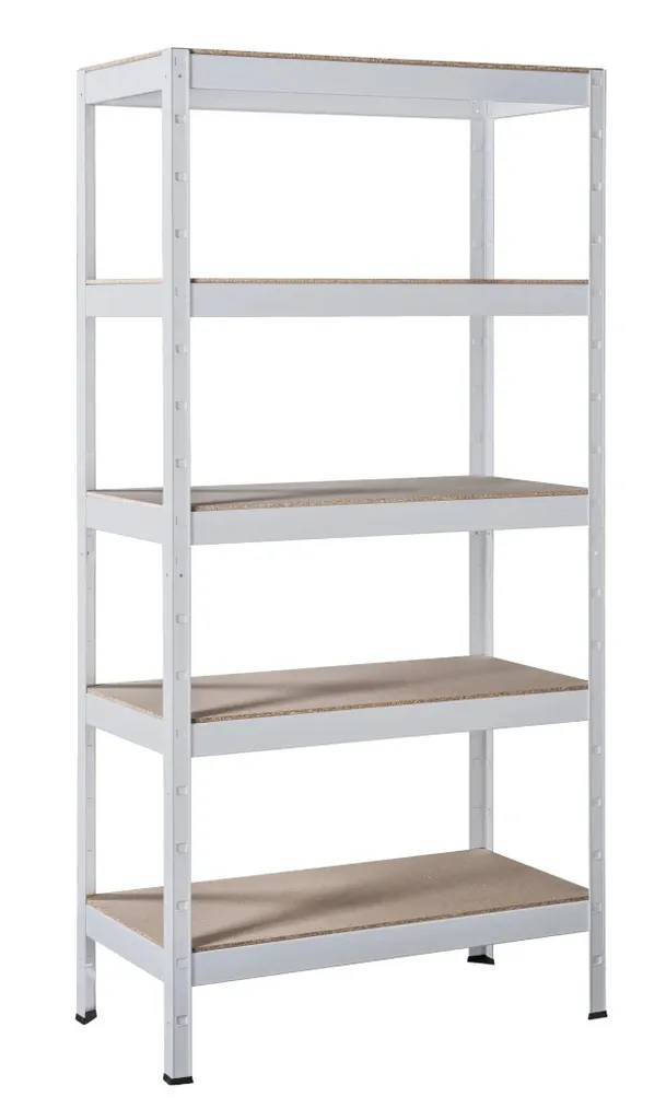 SCHULTE Regalwelt Steckregal Mit 5 PowerMAX Fachböden, 65 Kg Tragkraft, 190x100x40 Cm (HxBxT), Weiß 2 SCHULTE Regalwelt Steckregal Mit 5 PowerMAX Fachböden, 65 Kg Tragkraft, 190x100x40 Cm (HxBxT), Weiß – Bild 2