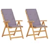 VidaXL Verstellbare Gartenstühle 2 Stk. Braun Massivholz Akazie
