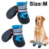 Mmgoqqt Wasserdichte Hundeschuhe, Breathable Hundeschuhe Rutschfeste Schuhe Hundeschnee Stiefel,