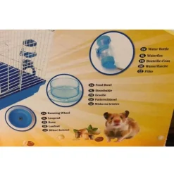 Unknown Hamsterkäfig Nagerkäfig Mäusekäfig Mit Laufrad, Futterschüssel, Wasserflasche, Häuschen Und Rutsche In Blau 9 Unknown Hamsterkäfig Nagerkäfig Mäusekäfig Mit Laufrad, Futterschüssel, Wasserflasche, Häuschen Und Rutsche In Blau -Garten- & Gewächshäuser Geschäft 5707657c91adb5c6d1cec819bb2e7bba